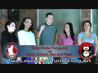 423. piguins for stripping with sher, zakhara, bex and piper (hd-quality)